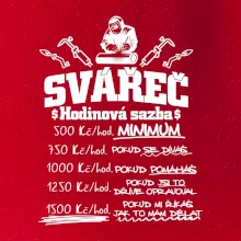 Svářeč - hodinová sazba