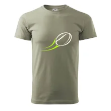 Minimalistický ragbyový míč v pohybu