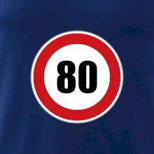 Dopravní značka - omezení rychlosti 80