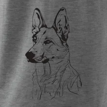 Německý ovčák černá kresba