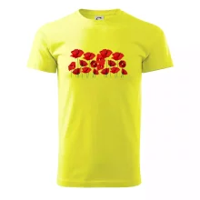 Vlčí mák v řadě