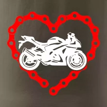 Moto srdce řetěz - silniční