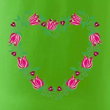 Červené tulipánové srdiečko (Pecka design)