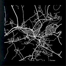 Mapy měst černobílé Turnov