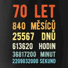 Narozeniny 70 přepočet času