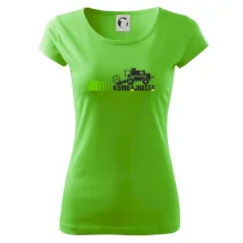 Kombajnista zelená a žlutá