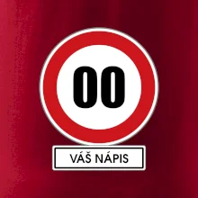 Dopravní značka - rychlost - váš nápis