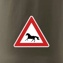 Dopravní značka - Pozor kůň běžící
