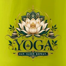 Jógový lotos a mandala eat sleep repeat