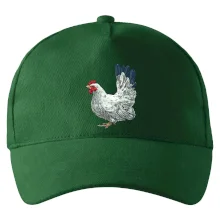 Slepice kreslená bílá