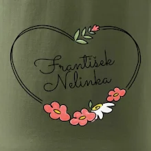 Srdce velké - Tričko se jmény dětí