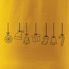 Rodinná vánoční trička  - Vánoční ozdoby na provázku