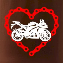 Moto srdce řetěz - silniční