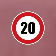 Dopravní značka - omezení rychlosti 20