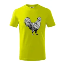 Kohout kreslený černobílý