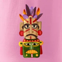 Mayové maska s peřím