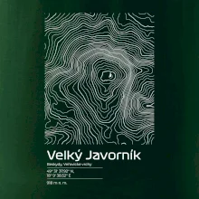 Velký Javorník - vrstevnice v obdélníku