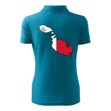 Mapa Malta s vlajkou