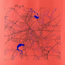 Plzeň mapa s vodními toky