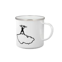 Mapa ČR - cyklista na prsou