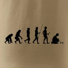 Evoluce houbař muž