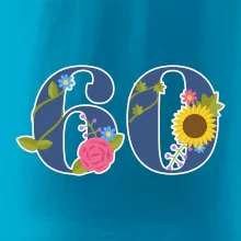 Květinové číslo kreslené - 60