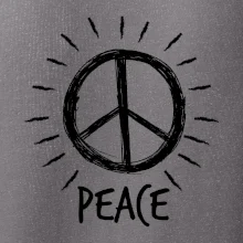 Peace symbol černobílý