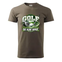 Golfová hůl s míčkem eat sleep repeat