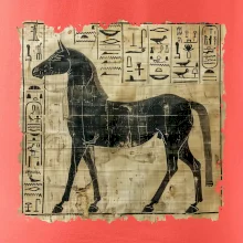 Egyptské hieroglyfy kůň