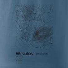 Mikulov - vrstevnice v obdélníku