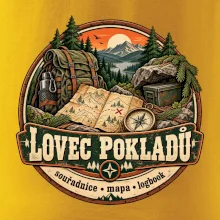 Lovec pokladů vintage horský odznak