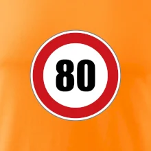 Dopravní značka - omezení rychlosti 80