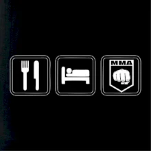 Eat sleep MMA v řádku