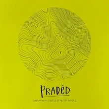 Praděd - vrstevnice v kruhu