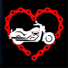 Moto srdce řetěz - chopper