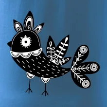 Ptáček černobílý folklór