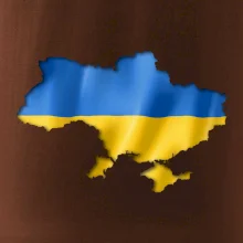 Ukrajina vlajka mapa