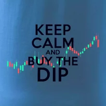 Zeleno červený graf Keep Calm and Buy the Dip