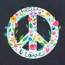 Peace and love symbol