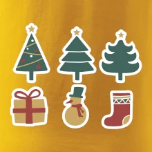 Vánoční sada - stromky a dárky