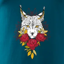 Rys s červenými růžemi  (Pecka design)