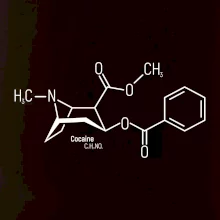 Molekulární struktura Cocaine Kokain