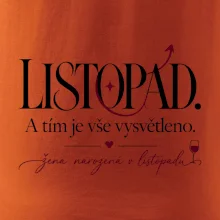 Listopad a tím je vše vysvětleno typografie s vínem