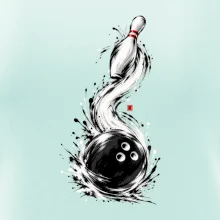 Bowling japonská štětcová malba
