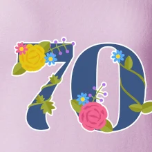 Květinové číslo kreslené - 70