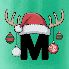 Vanoční rodinná trička - písmeno a čepice