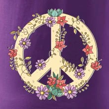 Peace symbol pískový
