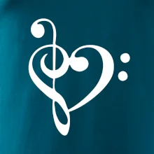 Houslový klíč srdce