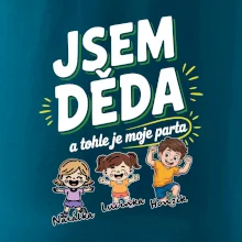 Děda a jeho parta (obrázky a jména vnuků)