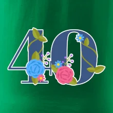 Květinové číslo kreslené - 40